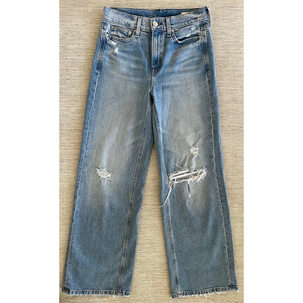 AYR The Secret Sauce Jeans Heirloom Wash 26S Relaxed Straight Leg Light Blue - Picture 3 of 8